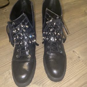 Zara combat boots with rockstud
